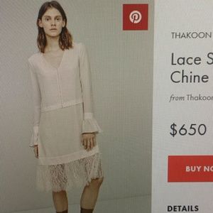 Thakoon Lace Silk Crepe de  Chine dress